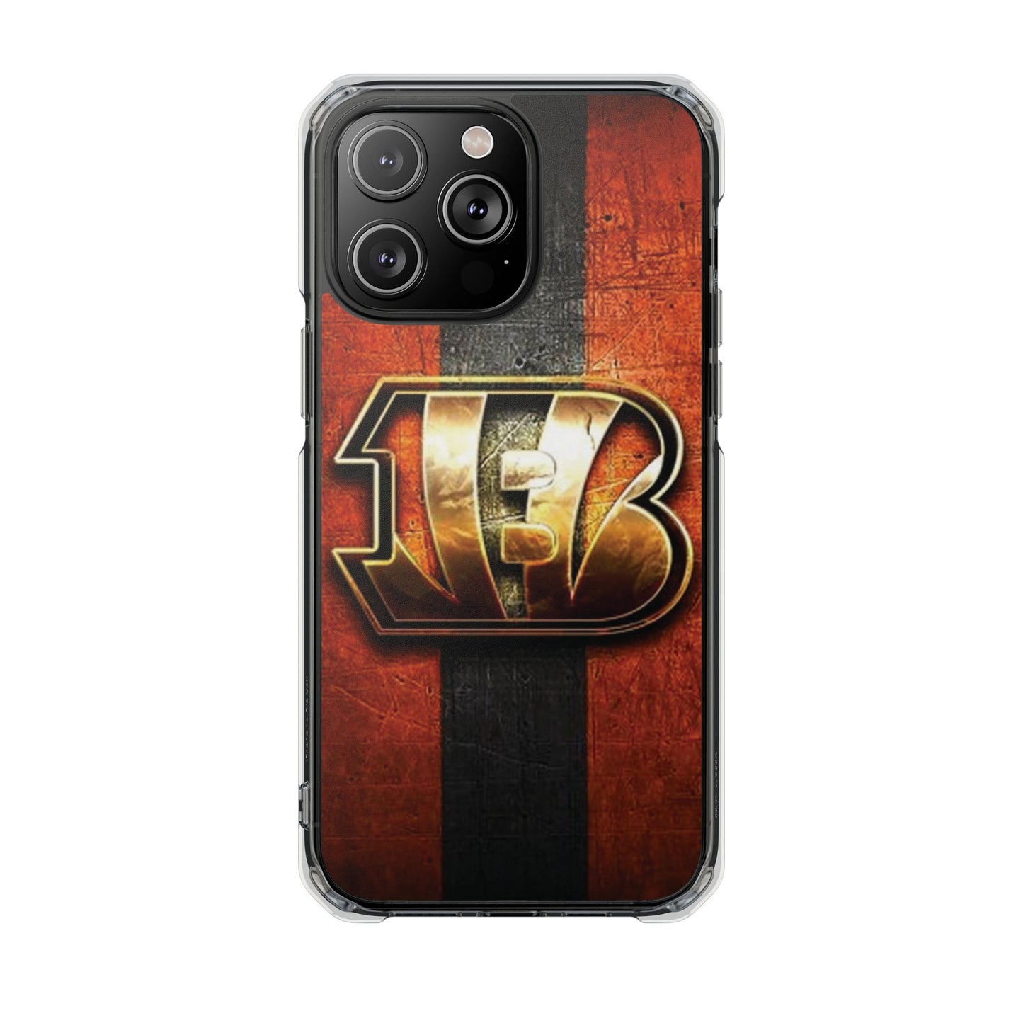 Phone Case, Cincinnati Bengals Fans iPhone 14 or iPhone 15 MagSafe compatible, Football Team Accessories, Protective Cover, Sports Gift