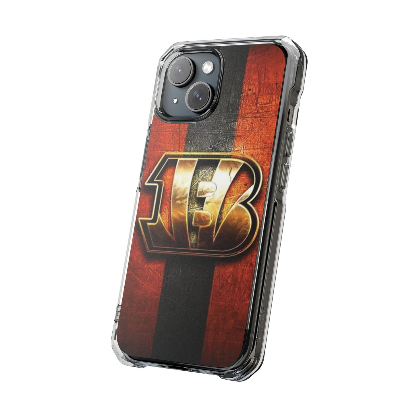 Phone Case, Cincinnati Bengals Fans iPhone 14 or iPhone 15 MagSafe compatible, Football Team Accessories, Protective Cover, Sports Gift