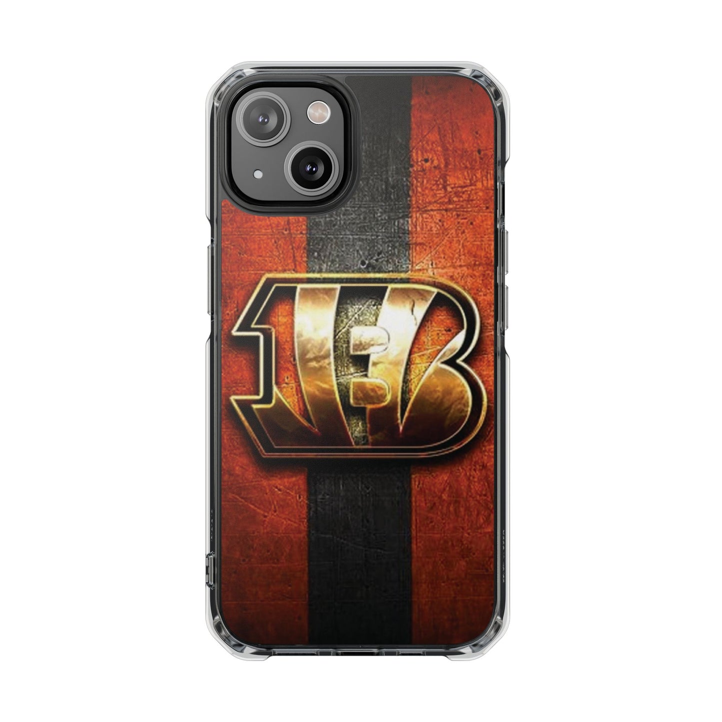 Phone Case, Cincinnati Bengals Fans iPhone 14 or iPhone 15 MagSafe compatible, Football Team Accessories, Protective Cover, Sports Gift