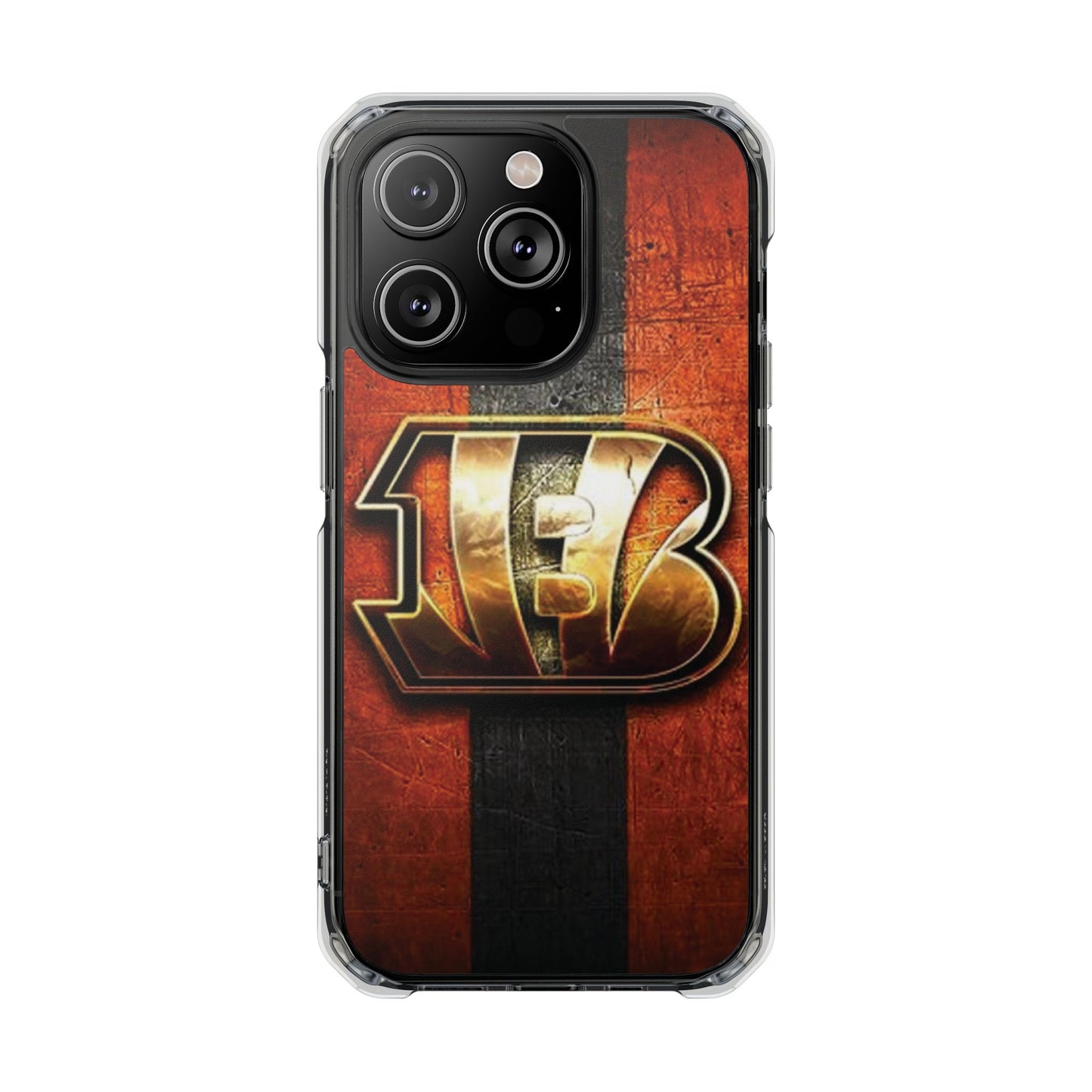 Phone Case, Cincinnati Bengals Fans iPhone 14 or iPhone 15 MagSafe compatible, Football Team Accessories, Protective Cover, Sports Gift