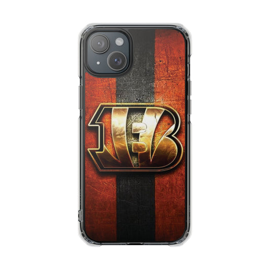 Phone Case, Cincinnati Bengals Fans iPhone 14 or iPhone 15 MagSafe compatible, Football Team Accessories, Protective Cover, Sports Gift