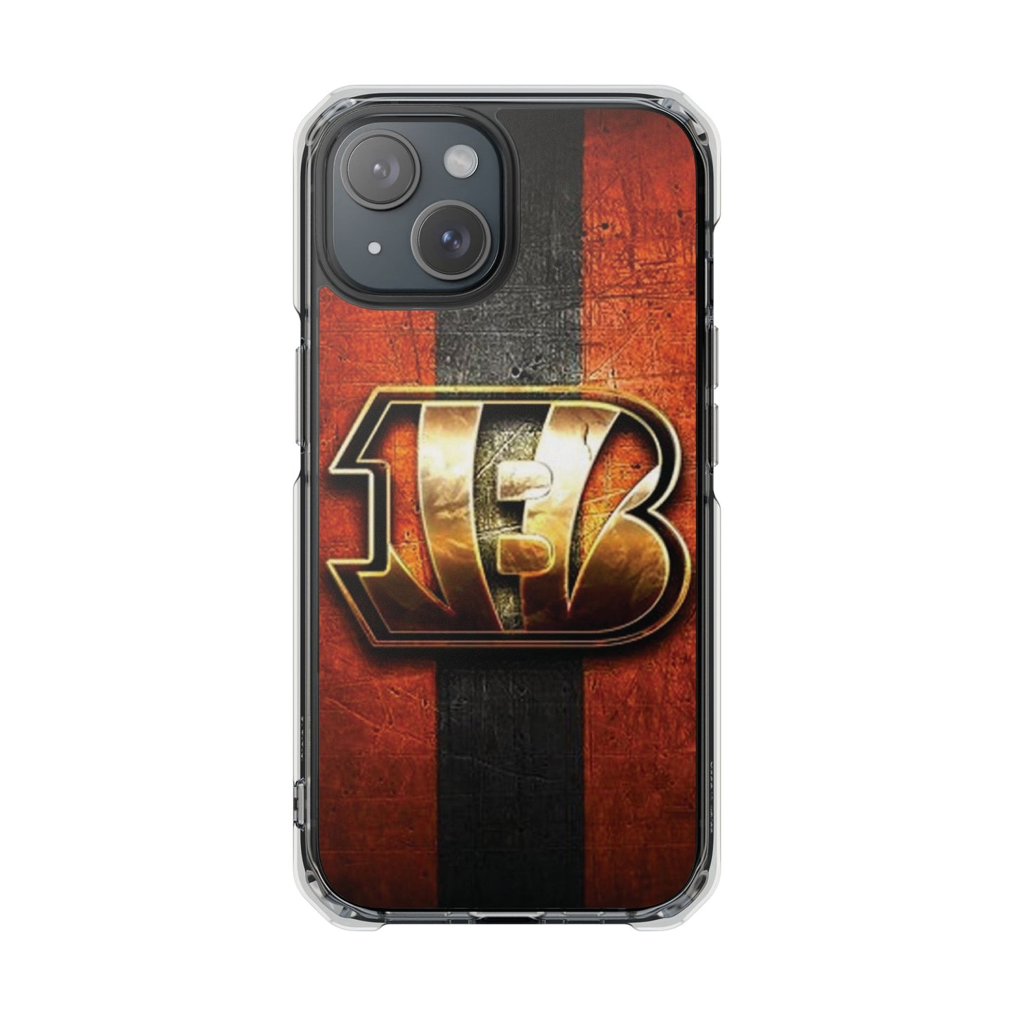 Phone Case, Cincinnati Bengals Fans iPhone 14 or iPhone 15 MagSafe compatible, Football Team Accessories, Protective Cover, Sports Gift